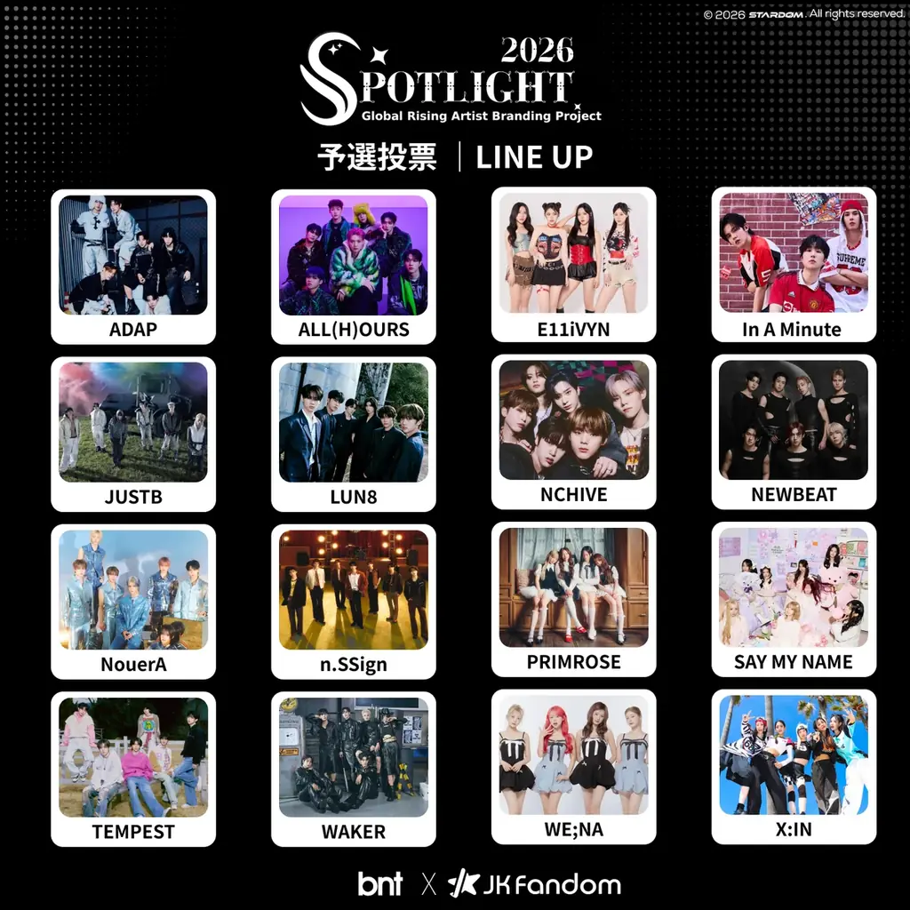 【JK Fandom】韓国最新トレンドを世界に届けるグローバルメディア「bntニュース」連携のファン投票を開催！アーティストブランディングプロジェクト「BNT SPOTLIGHT」！投票受付中！ 画像 3