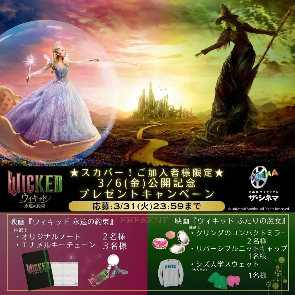 3月6日(金)『ウィキッド 永遠の約束』公開記念！女性が活躍するミュージカル映画を大特集！【ワンダフル・ミュージカル】 画像 3