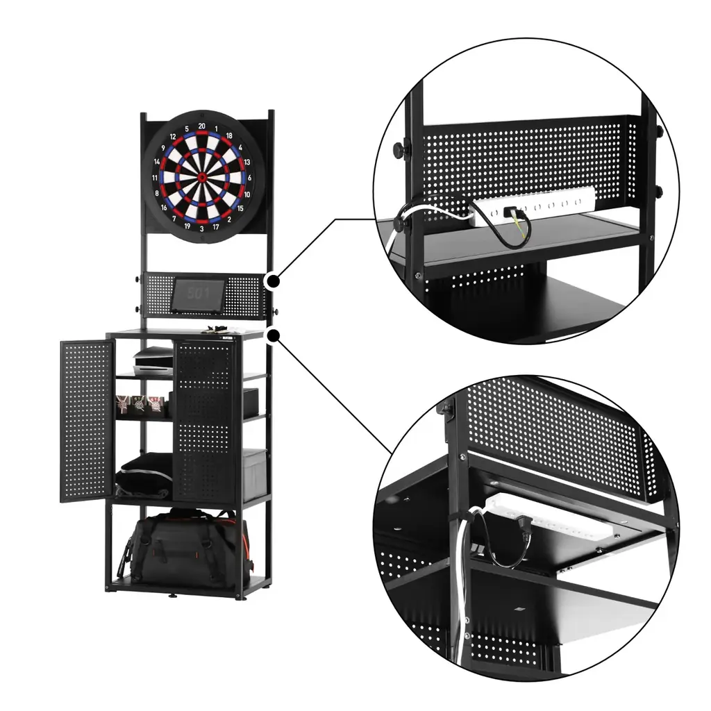 【脱・生活感】自室を「理想のダーツ部屋」へ！ゲーム機や日用品まで隠して収納できる、メタルフレームダーツスタンドが登場。 画像 6