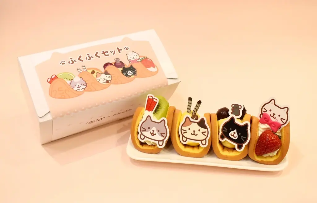 Fuku Fuku Nyanko（ふくふくにゃんこ）×洋菓子のコロンバン　2月22日「ネコの日」を楽しむワッフル『ふくふくにゃっふる』を発売 画像 2
