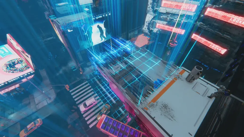 月面に再現されたニューヨーク、タイムズスクエアのような街並み。『プラグマタ』最新トレーラーを公開！ 画像 5