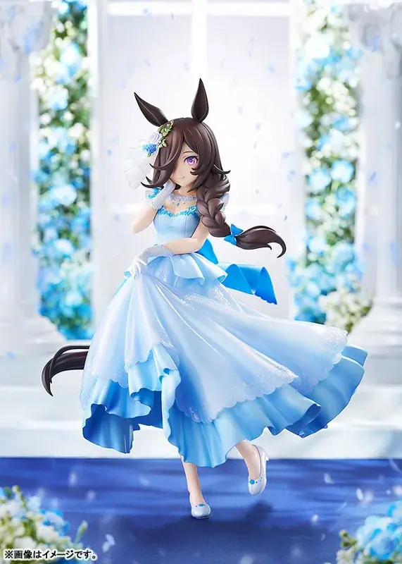 ゲーム『ウマ娘 プリティーダービー』より、内気で心優しいウマ娘「ライスシャワー」が、ウェディングドレス姿でフィギュア化。 画像 2