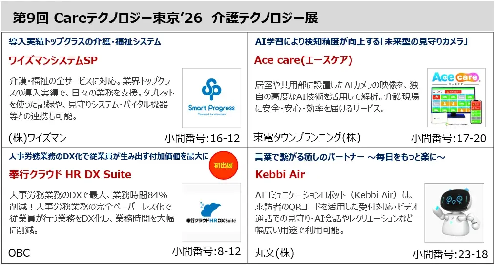 介護業界 日本最大級！介護・医療・健康施術分野の主要企業約400社が出展 画像 11