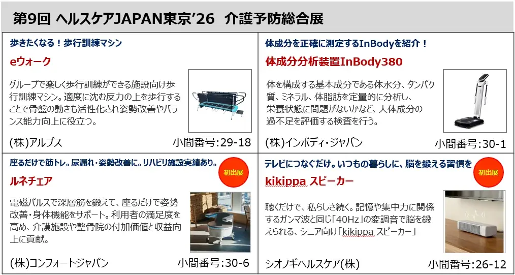 介護業界 日本最大級！介護・医療・健康施術分野の主要企業約400社が出展 画像 12