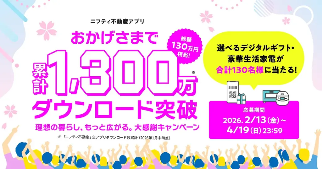 1,300万DL記念キャンペーン