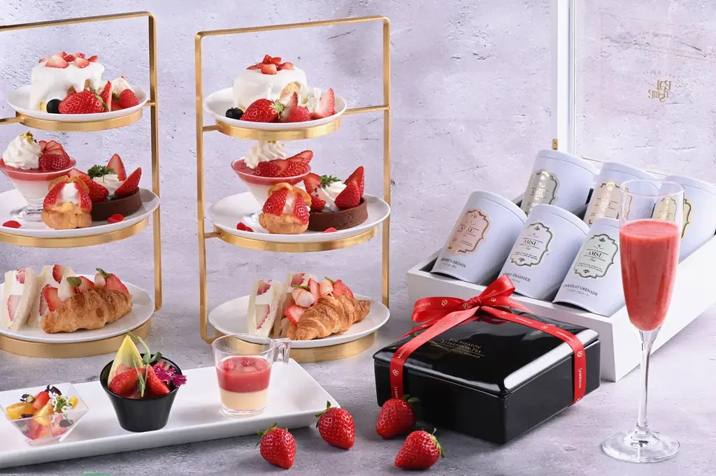 日本橋 千疋屋総本店フルーツパーラーからのご案内　　　　　　　　　　　　　「フォーシーズンアフタヌーンティー ”プレミアムストロベリーバージョン”」 画像 1