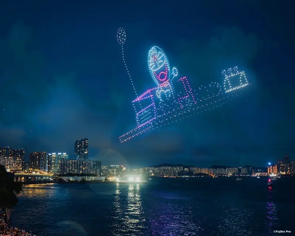 世界７都市を巡った史上最大級のイベント『100％ドラえもん＆フレンズ in 東京』プレイベント日本初上陸のドローンショーが東京の夜空を彩る『100％ドラえもん＆フレンズ ドローンショー』開催決定！ 画像 2