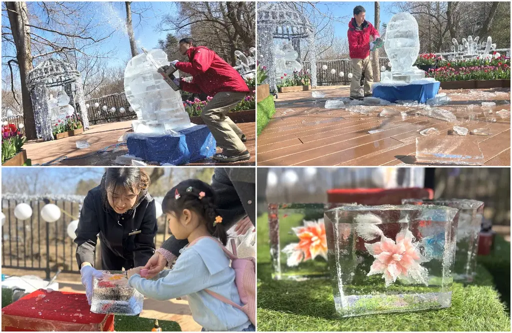 ムーミンバレーパーク初の氷彫刻展示を開催！世界大会で活躍する彫刻師によるアイスカービングのライブパフォーマンスに来園者が魅了 画像 3