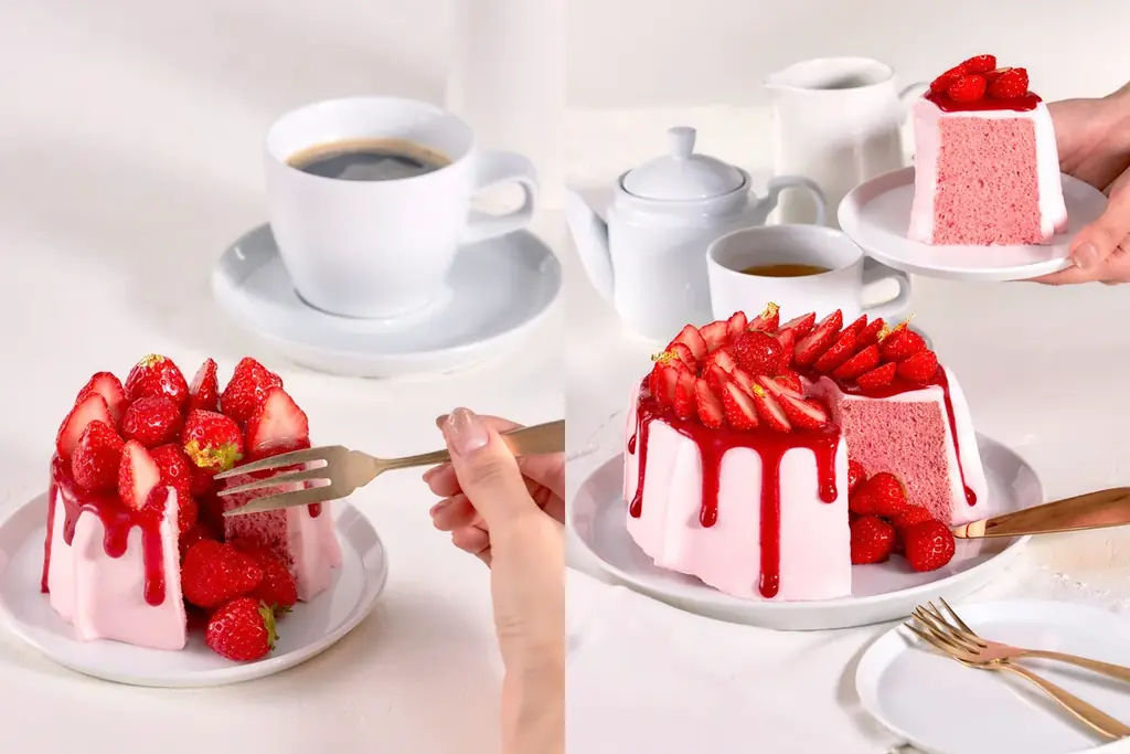 旬のあまおう苺を贅沢に味わう！春を先取りするプレミアムシフォンケーキが登場！ 画像 4