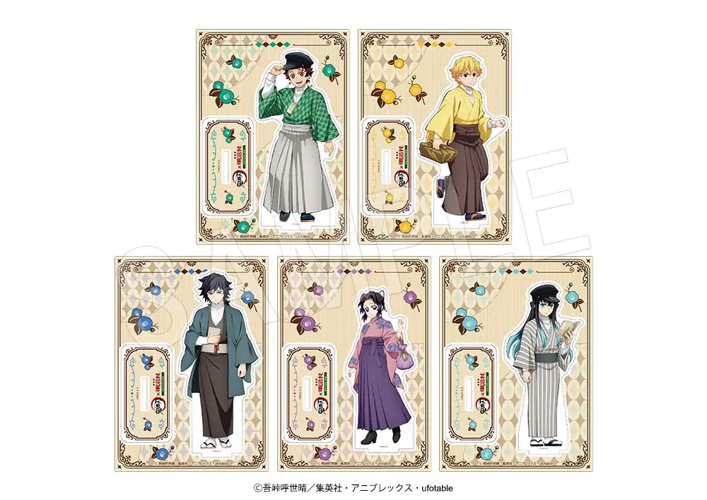 アニメ「鬼滅の刃」×博物館 明治村のコラボイベント『明治村特別任務録』が開催決定！書生服や女学生風姿に着替えた炭治郎たち5人の新規描き下ろしイラストを使用したコラボグッズが多数登場！ 画像 3