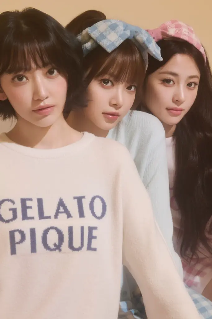 【gelato pique(ジェラート ピケ)】「LE SSERAFIM(ルセラフィム)」が着こなすギンガムチェックやドット柄、フリルにときめく新作「WHITE DAY COLLECTION 」を公開 画像 4