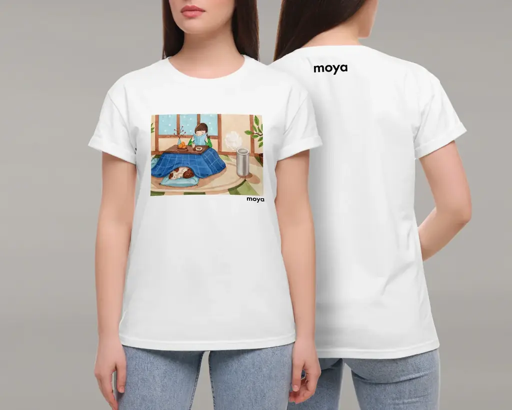 カナダのイラストレーターJustine Wong が描くmoyaのある日常の風景 画像 2