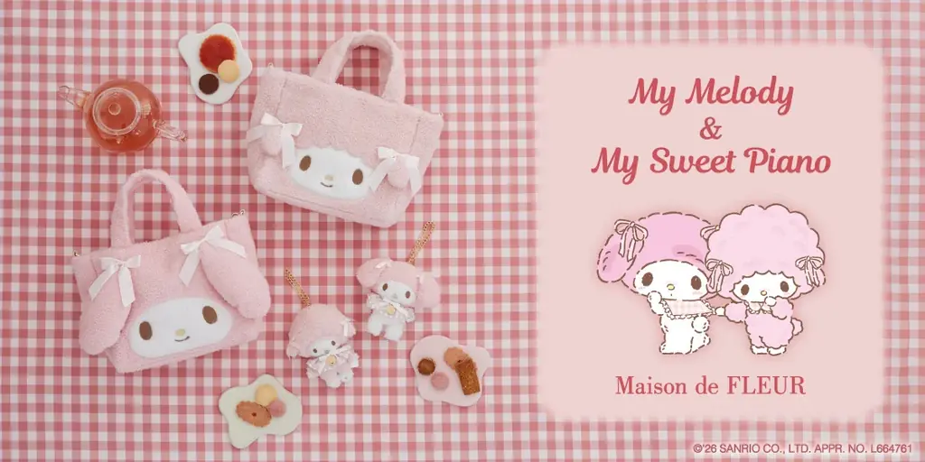 【Maison de FLEUR】「マイメロディ」と「マイスウィートピアノ」のコラボコレクションお揃いのリボンとケープをまとった心ときめくアイテムを2月27日(金)発売 画像 1