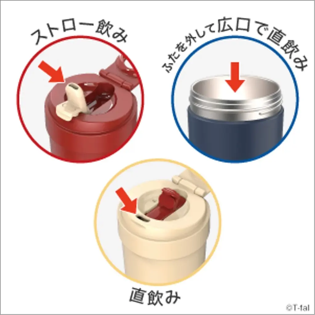 カフェ感覚でいれたてのおいしさをそのままに。シーンに合わせて飲み方を選べる3WAYタンブラー　ティファール「カフェ トゥ ゴー マグ 450ml」が新登場！ 画像 3