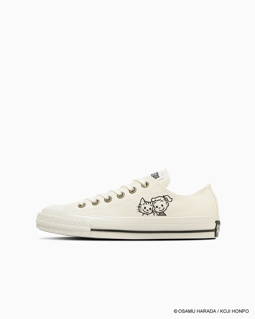 CONVERSE×OSAMU GOODSコラボレーションモデルを発売。原田治氏が手がけたキャラクターを落とし込んだファミリーペアモデル 画像 2