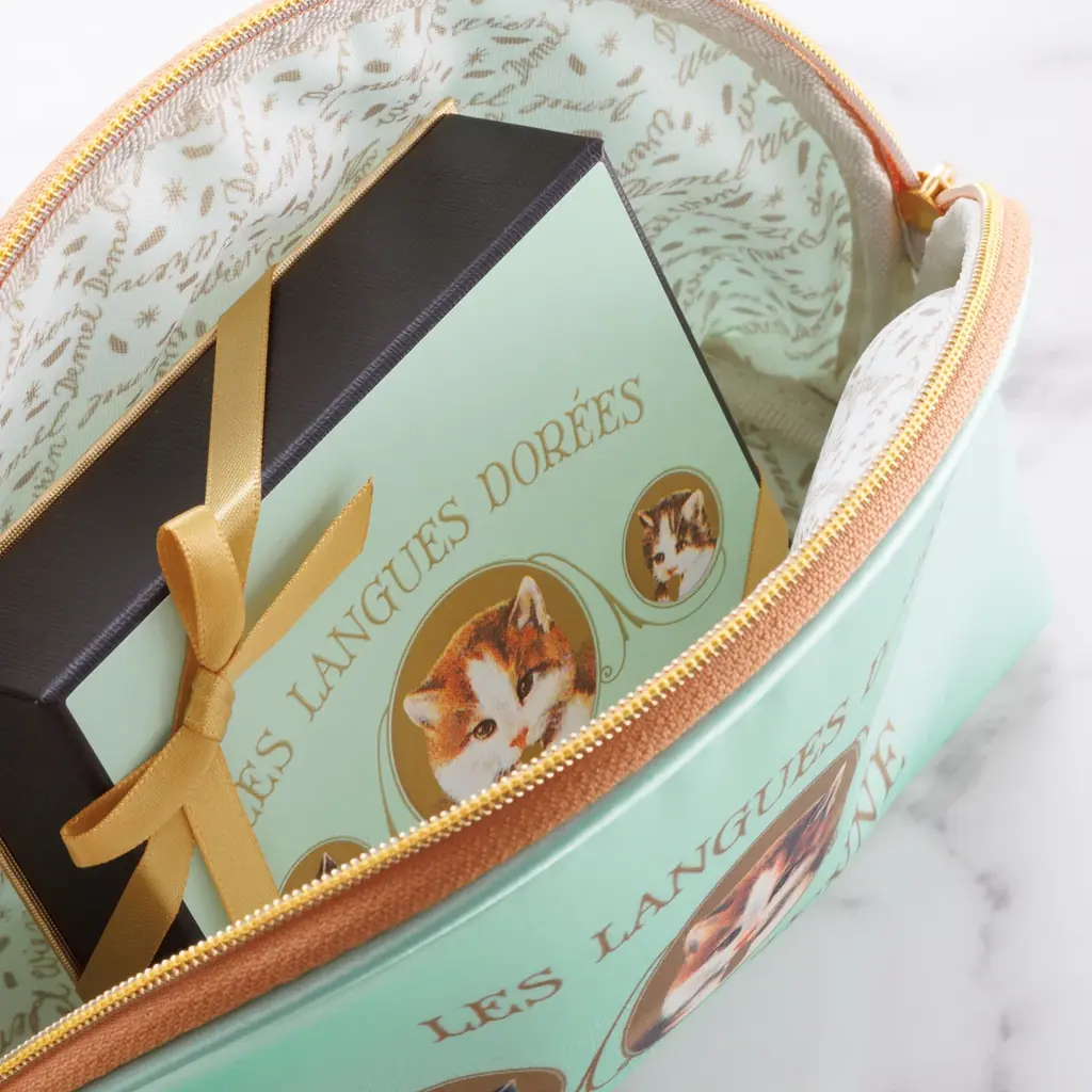 猫の日(2/22)を前に『DEMEL 猫ポーチ（ソリッドチョコ猫ラベル ミルク セット）』が登場 画像 3