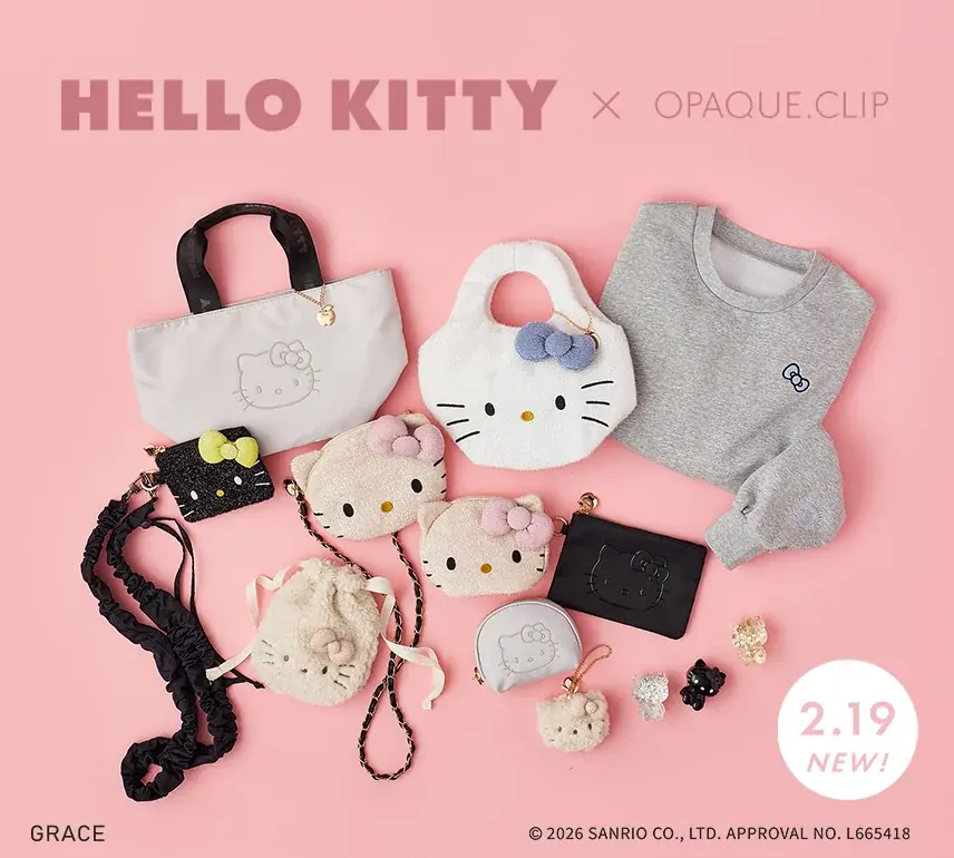【OPAQUE.CLIP】「HELLO KITTY」コラボアイテムを2月19日(木)より発売！ 画像 1