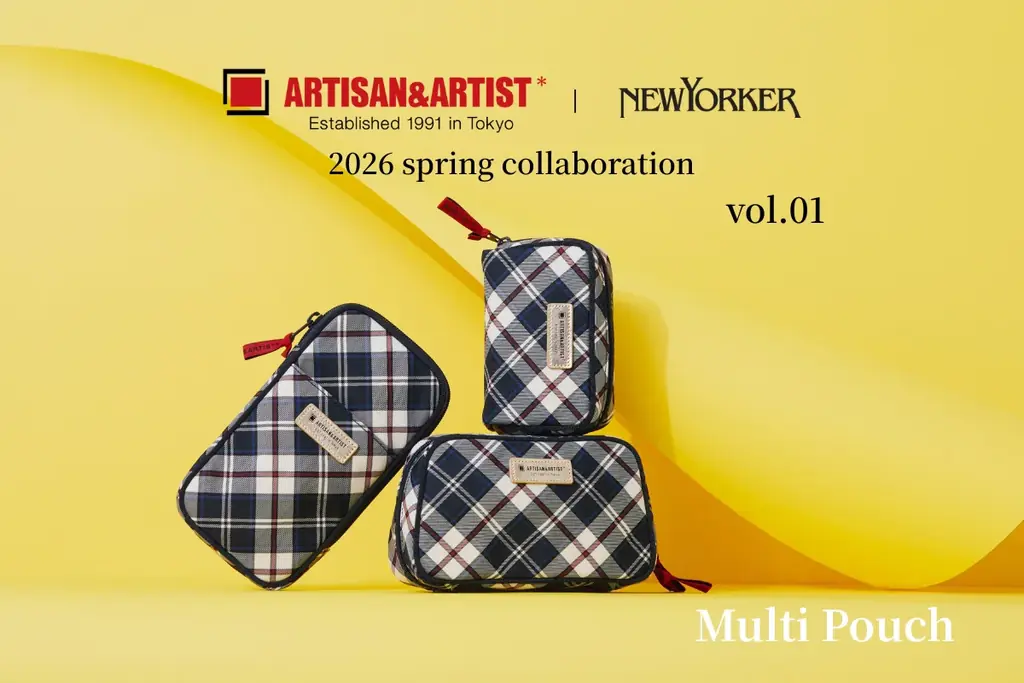 3/6発売予定｜NEWYORKER×ARTISANの上質ポーチ3型
