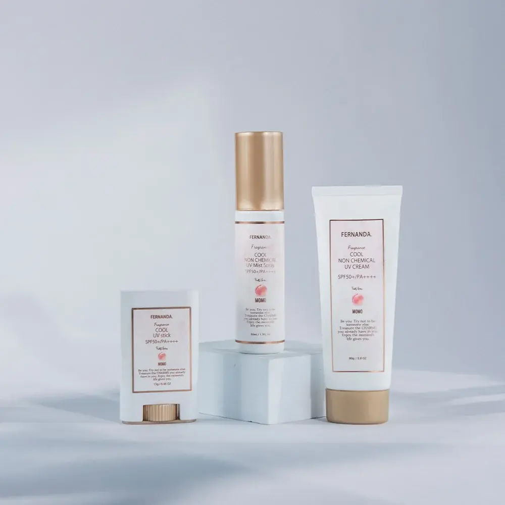 フェルナンダの「ＵＶケア コレクション」がひんやりクール仕様に。“モモ”＆“マリアリゲル”の香りで爽やかに登場 画像 2