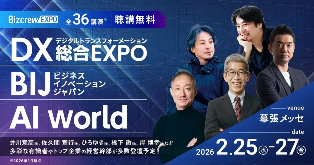 【 会場案内図公開 】日本最大級* DX実現・経営課題解決のための総合展 DX 総合EXPO／ビジネスイノベーションJapan／AI World @幕張メッセ 画像 2