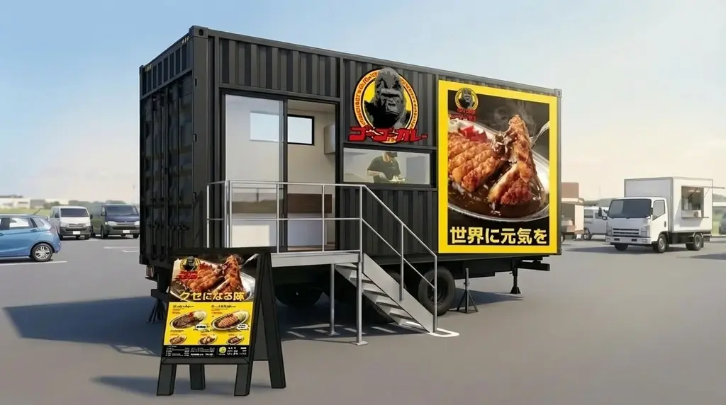 2月20日開店 ゴーゴーカレーが飯塚にトレーラーハウス店舗