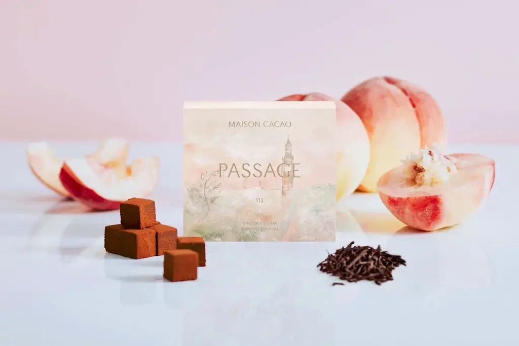 メゾンカカオ、ホワイトデー限定コレクション人気4種に加え、新作“白桃アールグレイ”チョコレートが初登場。今だけの味わいが3月1日（日）より限定登場します。 画像 1