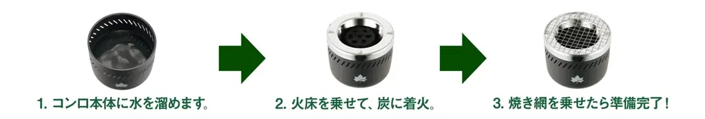 本格炭火焼きをもっと気軽に！卓上でも楽しめる水冷式コンロ「LOGOS 卓上水コンロ」新発売！ 画像 6