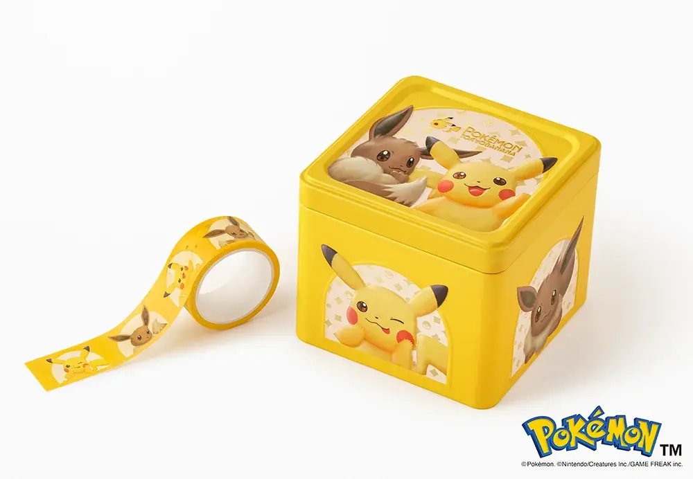 【ポケモン東京ばな奈】大人気のクッキーサンドがピカチュウ＆イーブイ缶になって登場！マスキングテープも入ったスペシャル缶 画像 2