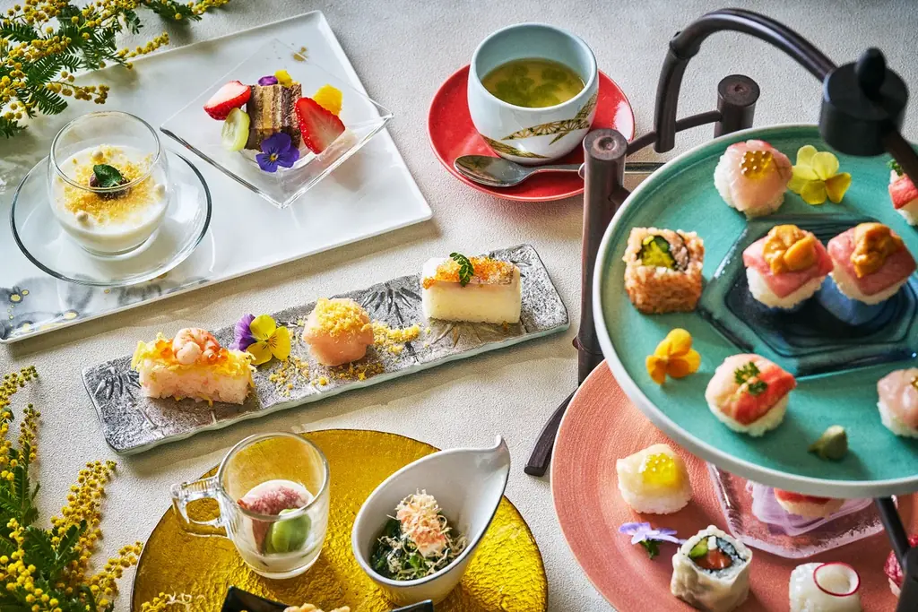 可憐で美しいミモザをテーマにした寿司スタイルのアフタヌーンティーJapanese Afternoon Tea～華凛～を販売 ザ・プリンスギャラリー 東京紀尾井町 画像 2