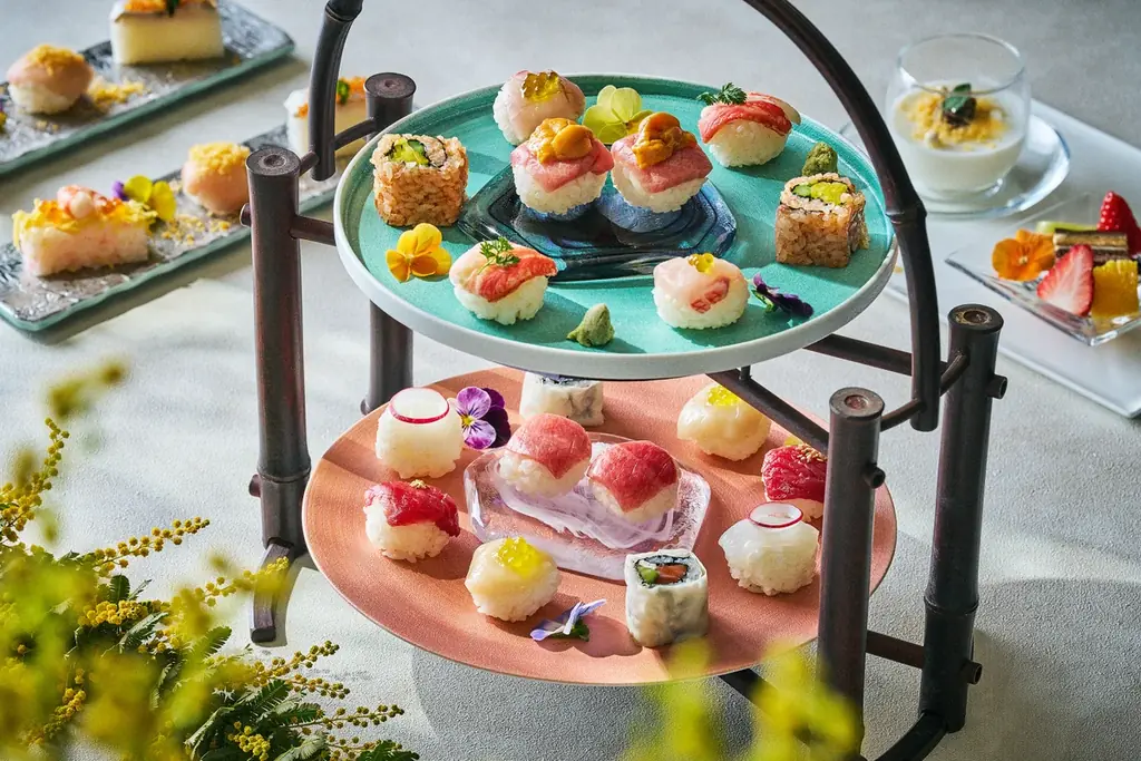 可憐で美しいミモザをテーマにした寿司スタイルのアフタヌーンティーJapanese Afternoon Tea～華凛～を販売 ザ・プリンスギャラリー 東京紀尾井町 画像 3