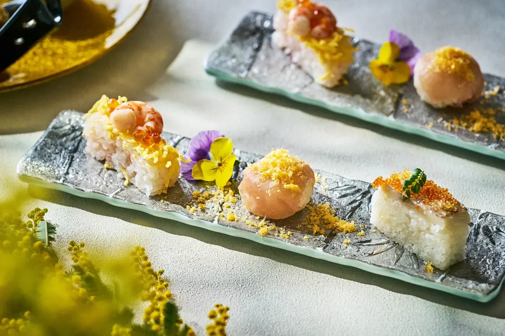 可憐で美しいミモザをテーマにした寿司スタイルのアフタヌーンティーJapanese Afternoon Tea～華凛～を販売 ザ・プリンスギャラリー 東京紀尾井町 画像 4
