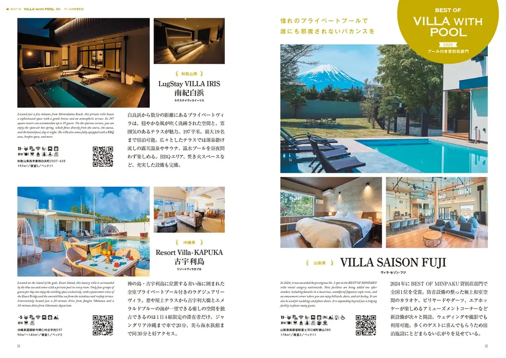 絶対行きたい極上宿！日本一の民泊・貸別荘・グランピング・キャンプ場を決めるコンテスト「BEST OF MINPAKU」公式ムックが発売 画像 3