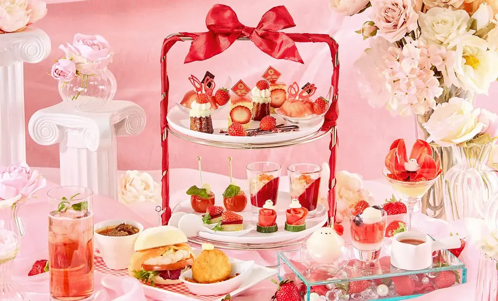 「ぼく、シマエナガ。」コラボレーション　シマエナガランチ 春～Like Afternoon Tea～　Very Berry SPRING! 苺とベリーづくしのアフタヌーンティー風ランチ 画像 1