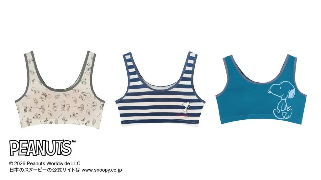 暑い夏もおうちでリラックス　スヌーピーをフィーチャーしたPEANUTSのハーフトップ、カプリパンツ、ステテコ新発売 画像 2