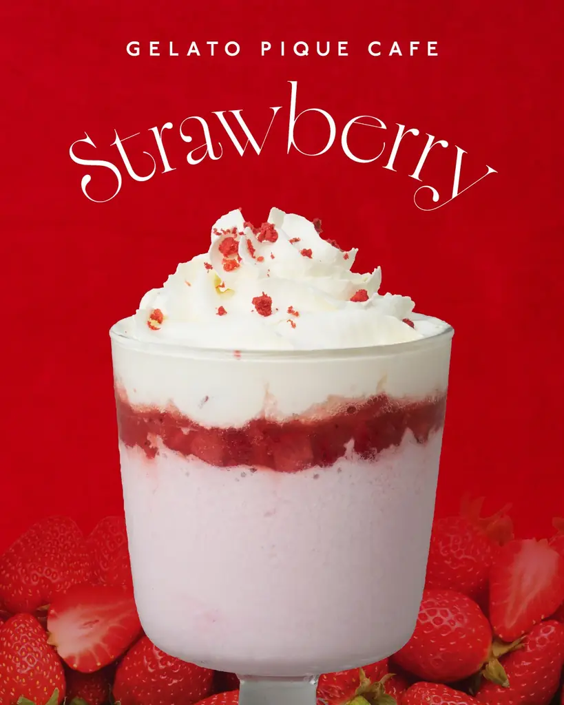【gelato pique cafe】春のときめきとたっぷりのいちごを詰め込んだ” Strawberry”フェアを開催！ズコットクレープやスムージー、ソフトクリームで楽しむ甘酸っぱいご褒美スイーツ 画像 3
