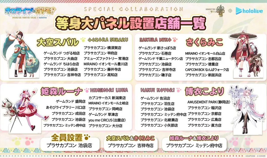 『モンスターハンターワイルズ』と「ホロライブ」のコラボ第2弾、ついに開幕！　プライズ景品＆コラボカフェ実施決定！ 画像 4