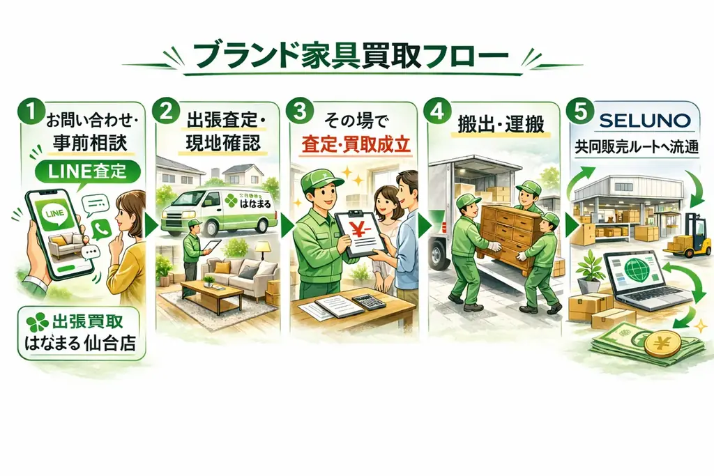 仙台市で「アルフレックス家具の買取強化」を開始｜購入10年以内は10,000円保証、共同販売ルート構築で高価買取体制を拡充 画像 9