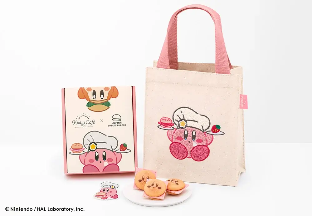 ふわふわ刺繡のカービィがかわいい！トートバッグセットが期間限定で再登場【カービィカフェ×キャプテンスイーツバーガー】 画像 7