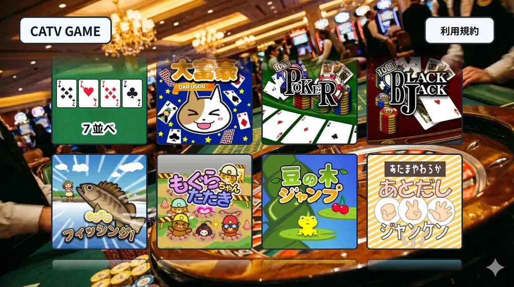 3/1提供開始：テレビで遊べるCATV GAMES