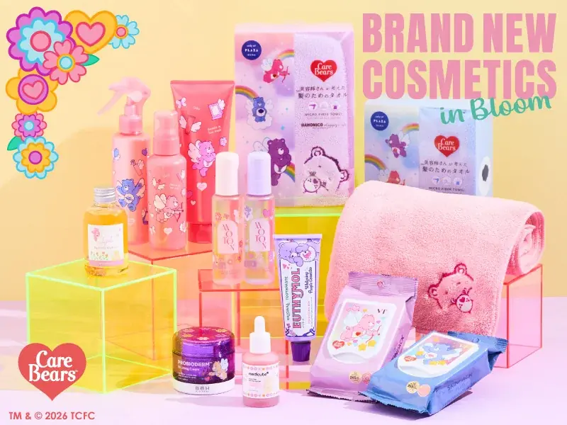 限定！羽をまとった『エンジェルケアベア』がPLAZAの大人気コスメをジャック！幻想的なケアベア™限定コスメコレクションが登場 画像 2