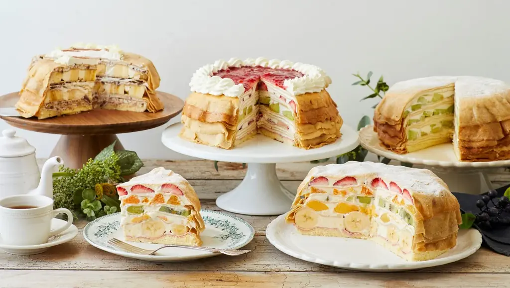 【Afternoon Tea LOVE&TABLE】さくら、抹茶、苺など、春のミルクレープ発売！新作の「抹茶マスカルポーネとバナナのミルクレープ」や、“あまおう苺”の5層仕立てミルクレープなど 画像 9