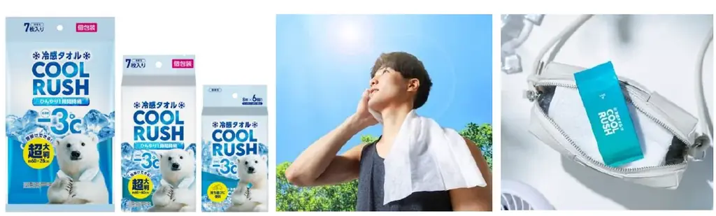 2月27日発売　COOL RUSH 3種で選べる冷感タオル