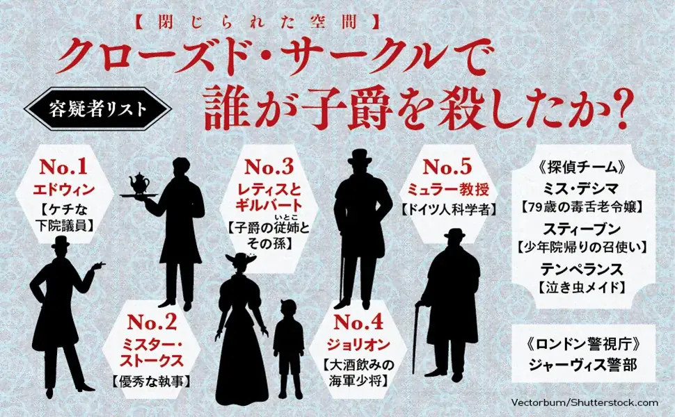 面白すぎて発売前に14ヵ国が版権取得!!　79歳の老令嬢と少年院帰りの召使いが挑む、どんでん返しミステリ『ハレー彗星の館の殺人 老令嬢探偵の事件簿』が本日2026年2月25日（水）発売！ 画像 3