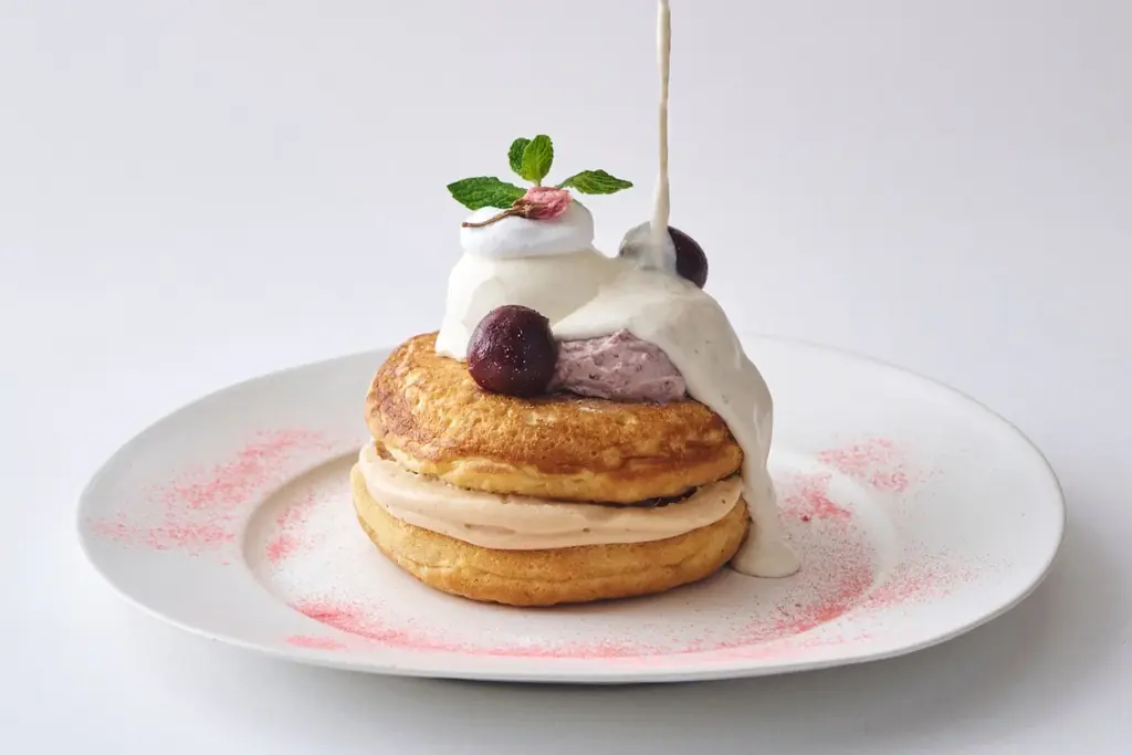 3月1日スタート 桜×チェリーの花見パンケーキが登場