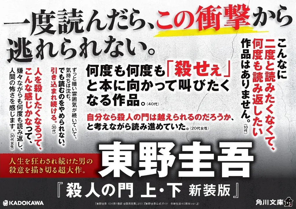 東野圭吾氏の“最大の問題作”『殺人の門』が新装版で発売！ さらに2027年の映画化も決定！ 画像 3