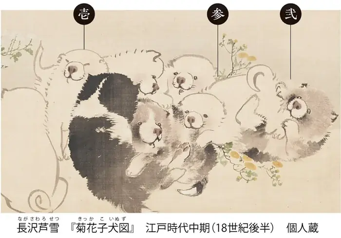江戸時代の絵師・長沢芦雪が描いた「芦雪犬（ろせつけん）」をモチーフに立体化した「江戸わんこがコロコロ　芦雪犬マスコット」が、フェリシモ「ミュージアム部」から新登場 画像 5