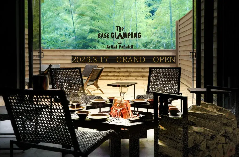 【2026年3月17日オープン】静かに過ごすための“最高のわがまま”　熱海に誕生する「THE BASE GLAMPING ATAMI PREMIER」 画像 1
