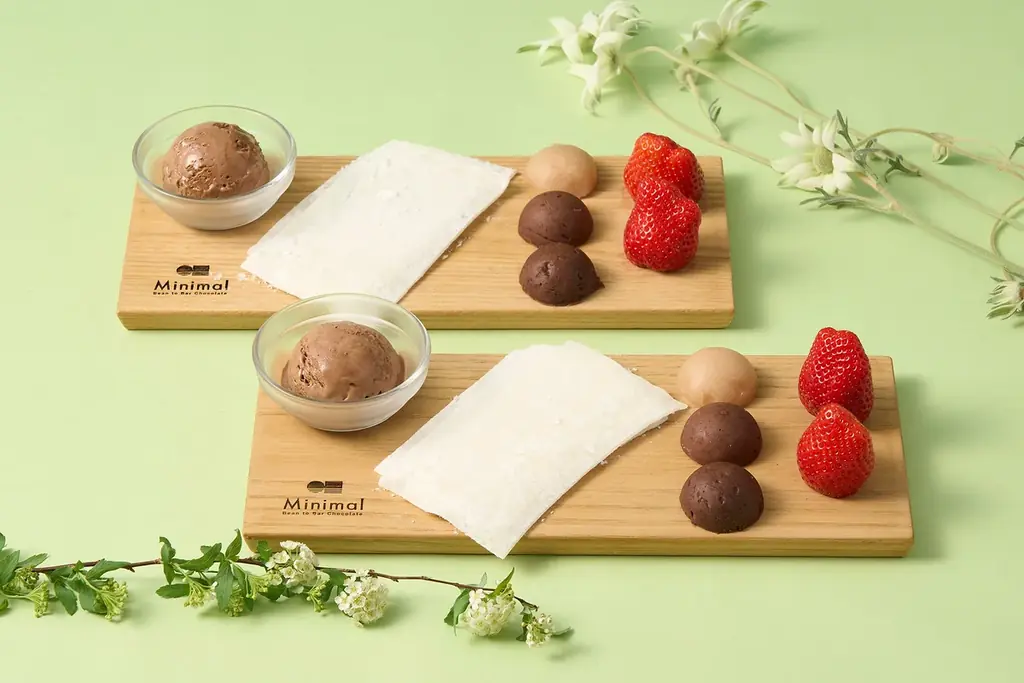 Minimalより、新緑の季節を彩る「和×チョコレート」アフタヌーンティーが登場。自分好みに仕立てる手包みフルーツ大福や、抹茶や甘納豆など和素材とカカオが織りなす、ここだけの限定メニュー 画像 3