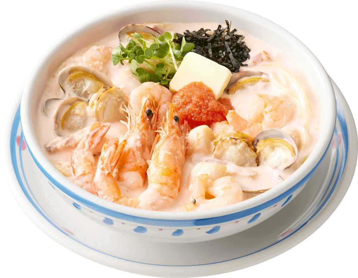 【ジョリーパスタ】具沢山な春色のスープパスタが登場！「～スープパスタ～ エビの明太子クリームスープ」発売 画像 2