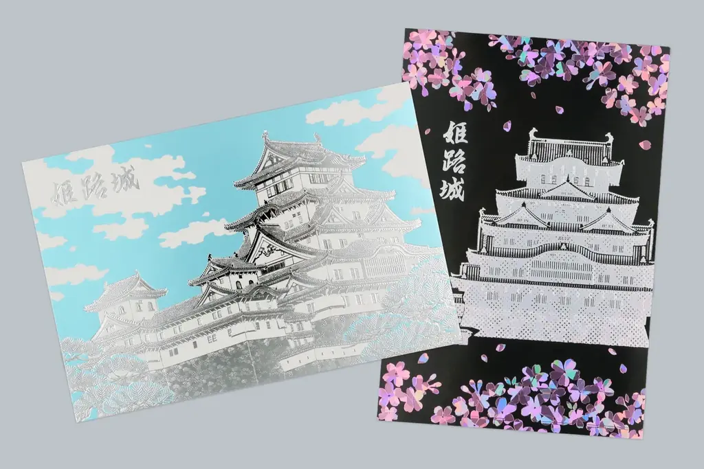 【新商品】箔押しブランド「ROKKAKU」より、全面箔押し加工の『日本名所シリーズ 姫路城 箔押しポストカード 』が新登場！ 画像 2
